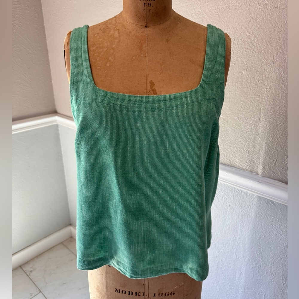 a new day Green Square Neck Tank Top